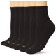 thumbnail image 1 of Sock Hue Mini Crew para mujer, paquete de 6 unidades, algodón negro, 1 of 3