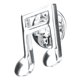 thumbnail image 3 of Latón Música Nota Músico Encantos Collar Solapa Insignia Hombres Mujeres Broche Pin, 3 of 3