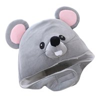 Magideal - Cálido Sombrero De Ratón, Para Adultos, Accesorios De Fotografía, Diadema, Animal Gris Para Disfraces, Decoración Navideña Para Fiestas, Selfie Los 30X43Cm