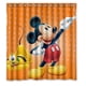 thumbnail image 1 of Cortina de ducha con diseño de Mickey Mouse y ganchos, tamaño 66 x 72 pulgadas, 1 of 3
