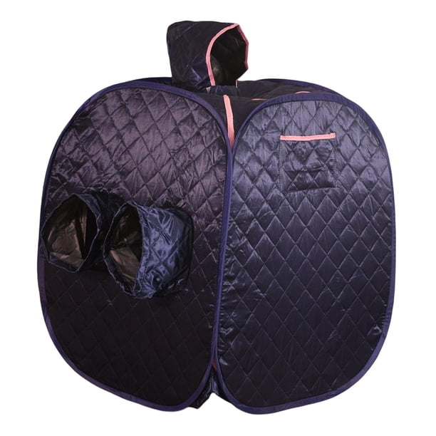 Sauna Portátil Carpa Sauna Plegable Cabina Vapor Zipper Doble Tela Impermeable Resistente Calor Adecuada para Relajación Spa en Casa Privacidad en Exteriores Camping Playa Azul oscuro
