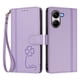 thumbnail image 3 of Funda Cartera Trébol para Xiaomi Poco X7 Pro con Ranuras Tarjetas y Carga Inalámbrica Morado claro, 3 of 6