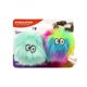 thumbnail image 1 of Juguete para gato SmartyKat Bola de peluche con hierba gatera – 2 unidades, colores arcoíris y turquesa, 1 of 9