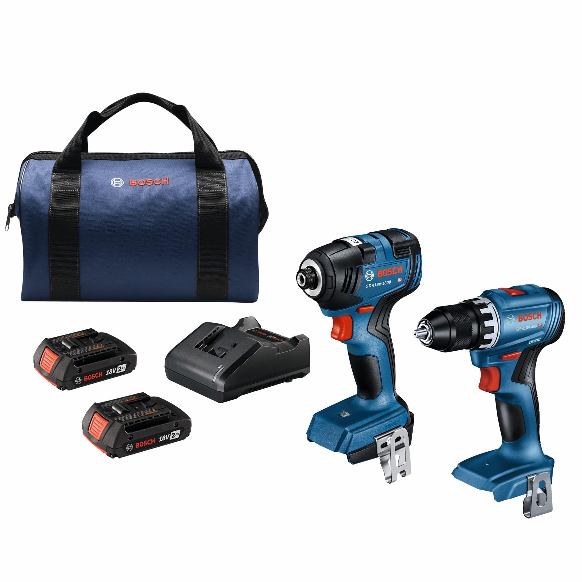 Kit Combinado Bosch Gxl18v-27b22 De 18 V Con Destornillador De Impacto Y Taladro