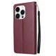 thumbnail image 4 of Funda Cartera para iPhone 14 Pro con Tarjetero, Soporte y Cordón - Protección Rojo, 4 of 5