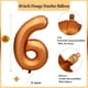 thumbnail image 2 of Fiesta con forma de globo Yeodong con helio, número 6, color naranja, 40 pulgadas, 2 of 5