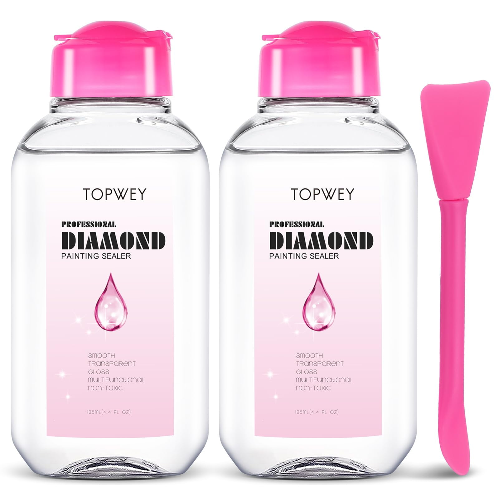 Pegamento Para Pintura Con Forma De Diamante Topwey, 125 Ml, 2 Unidades, No Tóxico, A Base De Agua