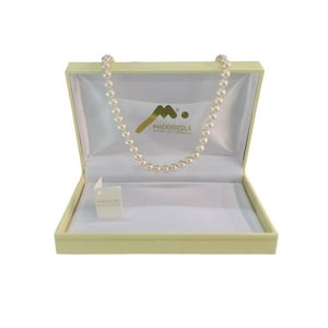 Collar De Perlas De Mallorca Enchapado En Oro 40 Cm