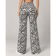 thumbnail image 3 of Pantalón Palazzo Ancho Leopardo Gris Ajustable Cordón, 3 of 4
