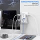 thumbnail image 4 of Extensor de enchufe con protector contra sobretensiones, 6 salidas con 4 puertos USB, paquete de 3, 4 of 8