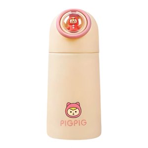 Estilodomus - Botella Infantil Kawaii Con Figura 3D – 380Ml - Pigpig
