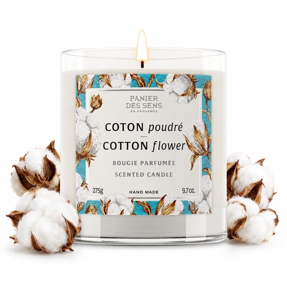 Vela Panier des Sens 275 g Algodón y Flor, perfumada