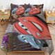 thumbnail image 4 of Cartoon Cars Lightning McQueen Friend Boys Room Decor Size Bedding Set for Kids 3 Piece Bedding with 1 Duvet Cover And 2 Pillowcases Queen Bed Sheets, 4 of 5