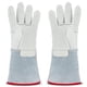 thumbnail image 1 of Guantes criogénicos guantes protectores LN2 de brazo medio de 40 cm de largo para nitrógeno líquido / hielo seco / almacenamiento en frío, 1 of 3