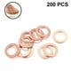 thumbnail image 2 of Juego de 200 arandelas de cobre planas, surtido de juntas tóricas de cobre M5-M14, kit de juntas de anillo plano, arandelas de sellado métricas, 9 tamaños, 2 of 8