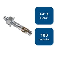 Anclajes - Perno Anclaje 1/4"" X 1.3/4"" 100Un.
