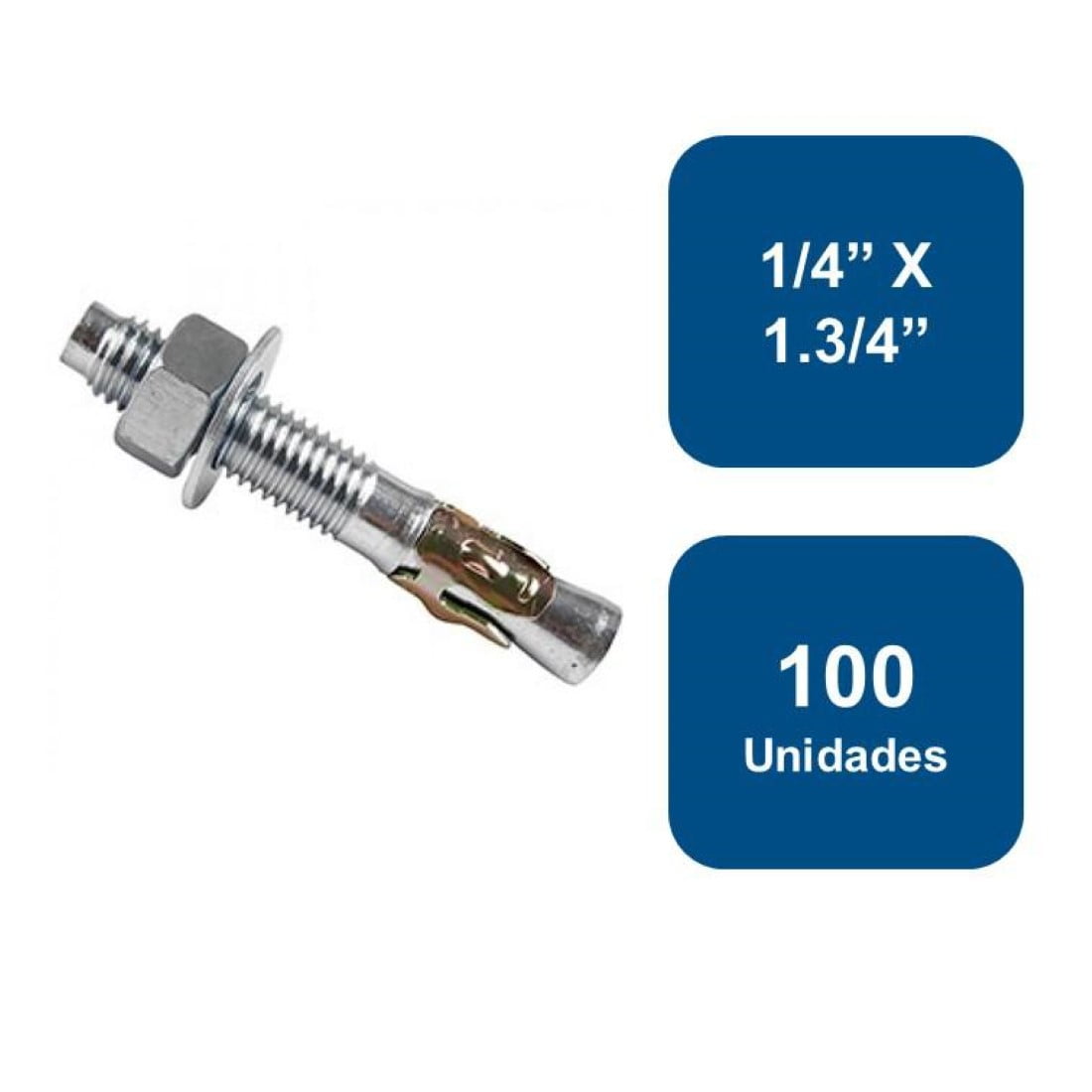Anclajes - Perno Anclaje 1/4" X 1.3/4" 100un.