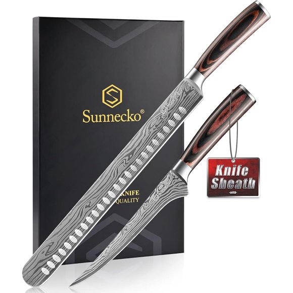 Set de cuchillos Sunnecko de acero inoxidable con alto contenido de carbono
