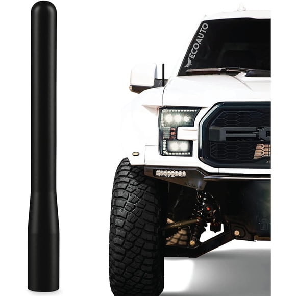 Antena EcoAuto corta antirrobo negra de 4" para camionetas Ford