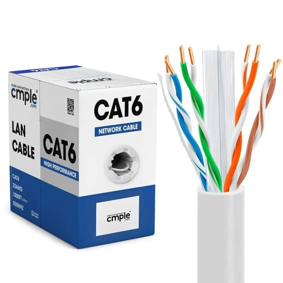 Cable Cat6 Cmple 305 m 23 AWG UTP 10 Gbps 550 MHz Blanco