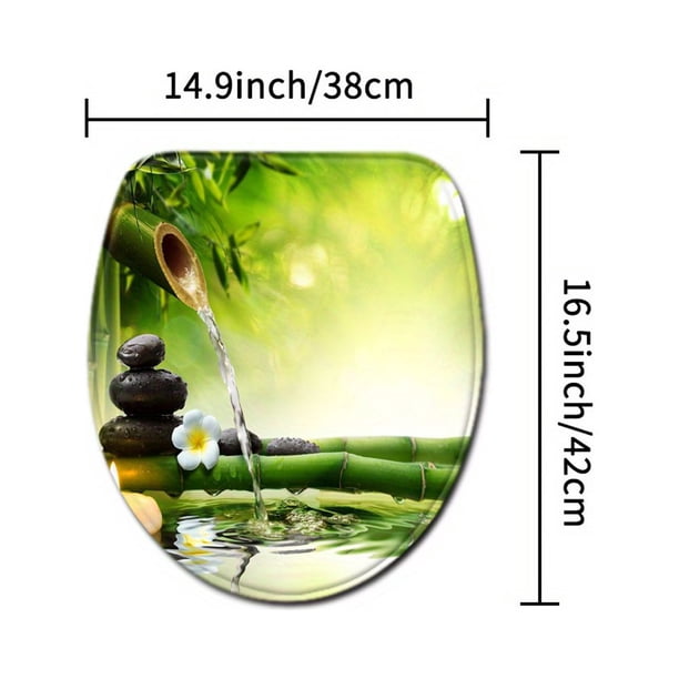 1pc Modern Chinese Style Shower Curtain with 12 Hooks and Bamboo and Stone Pattern - Perfect for Bathroom Decor and Organization