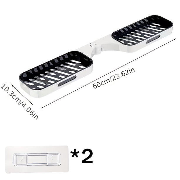 1pc Rotatable Multi-Layer Storage Rack, Floating Shelves Wall Mounted Storage Shelves, Hanging Shower Caddy, Bathroom Organizer, Shower Caddy Bathroom Organizer, Wall Mount Shower Organizer, Bathroom