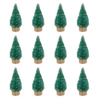 Magideal - 12 Piezas De Adornos Pequeños Para Árboles De Navidad, Árboles En Miniatura, Artesanías Coleccionables, Árboles De Navidad Para La Mesa Del Bar De