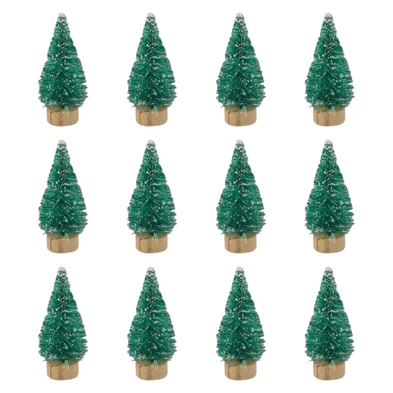 Magideal - 12 Piezas De Adornos Pequeños Para Árboles De Navidad, Árboles En Miniatura, Artesanías Coleccionables, Árboles De Navidad Para La Mesa Del Bar De