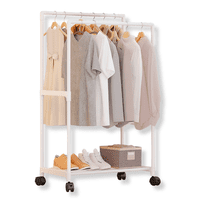 Genérico - Organizador Multifuncional Perchero Blanco Doble De Ropa Zapatos