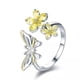 thumbnail image 1 of Anillo mariposa ajustable plata 925, 1 of 3