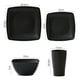 thumbnail image 2 of 16pcs Juego De Vajilla De Paja De Trigo Plato Y Tazas Negro, 2 of 10