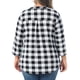 thumbnail image 3 of Agnes Orinda Blusas de Mujer Talla Grande Manga 3/4 con Cremallera Estampado Floral Cuello en V Casual Pullover Tops 3X Blanco, 3 of 6