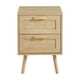 thumbnail image 1 of Velador Wood Claro Rattan 2 Cajones - Mesa De Noche, 1 of 3