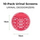 thumbnail image 5 of Paquete de 10 filtros y desodorizantes para urinarios: filtro para urinarios con fragancia intensa, menos salpicaduras y suciedad, perfumado. Se adapta a la mayoría de urinarios en restaurantes,, 5 of 8