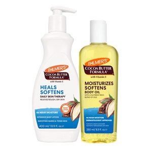 Loción Y Aceite De Manteca De Cacao De Body Bundle Palmer'S Para Hidratación Durante 48 Horas