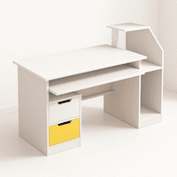 Klik Muebles - Escritorio Con Cajones Y Repisas Blanco Buenos Aires