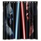 thumbnail image 1 of Cortina de ducha de Batman vs Darth Vader, juego de cortina de baño con ganchos, tamaño 66 x 72 pulgadas, 1 of 3