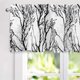 thumbnail image 1 of Cortina con cenefa DriftAway, 132 x 46 cm, diseño de rama de árbol, opaca, 1 of 9