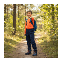 Genérico - Pantalon Softshell Cintura Mixta Para Niños Con Micropolar Senderismo