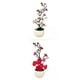 thumbnail image 2 of 2 Uds Planta Falsa Flores Artificiales En Maceta Decoración Del Hogar Rosa Rojo Blanco, 2 of 3