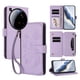 thumbnail image 1 of Funda Cartera Mariposa para [Xiaomi 15 Ultra] con Soporte y Cremallera Morado claro, 1 of 6
