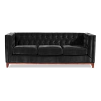 Latam Home - Sofa Roma 3C Tela Velvet Negro