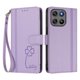 thumbnail image 3 of Funda Cartera Trébol para Motorola Moto G67 Power 5G con Ranuras Tarjetas y Carga Inalámbrica Morado claro, 3 of 6