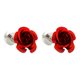 thumbnail image 1 of moda latón rosa flor gemelos camisa francesa hombres joyería del partido rojo, 1 of 3