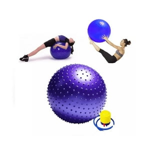 Ak Sport - Pelota Balón Pilates - Yoga - Masaje Erizo 50-55Cm Morado Pa-K0
