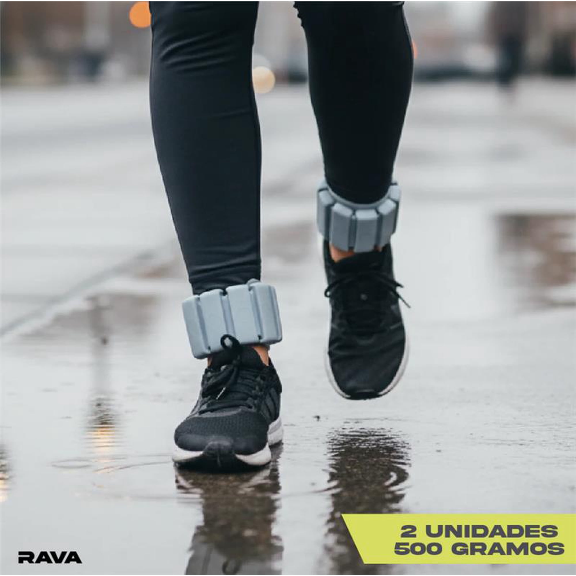 Set De 2 Pesos De Silicona Ajustables Fitness 500g Rava