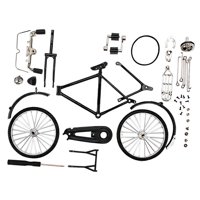 Magideal - Bicicletas Retro Adornos Suministros Decoración De Mesa Decoración De Dedos Decoración De Aleación Delicada Simulación Clásica Para Cumpleaños Montaña , Negro Desmontable