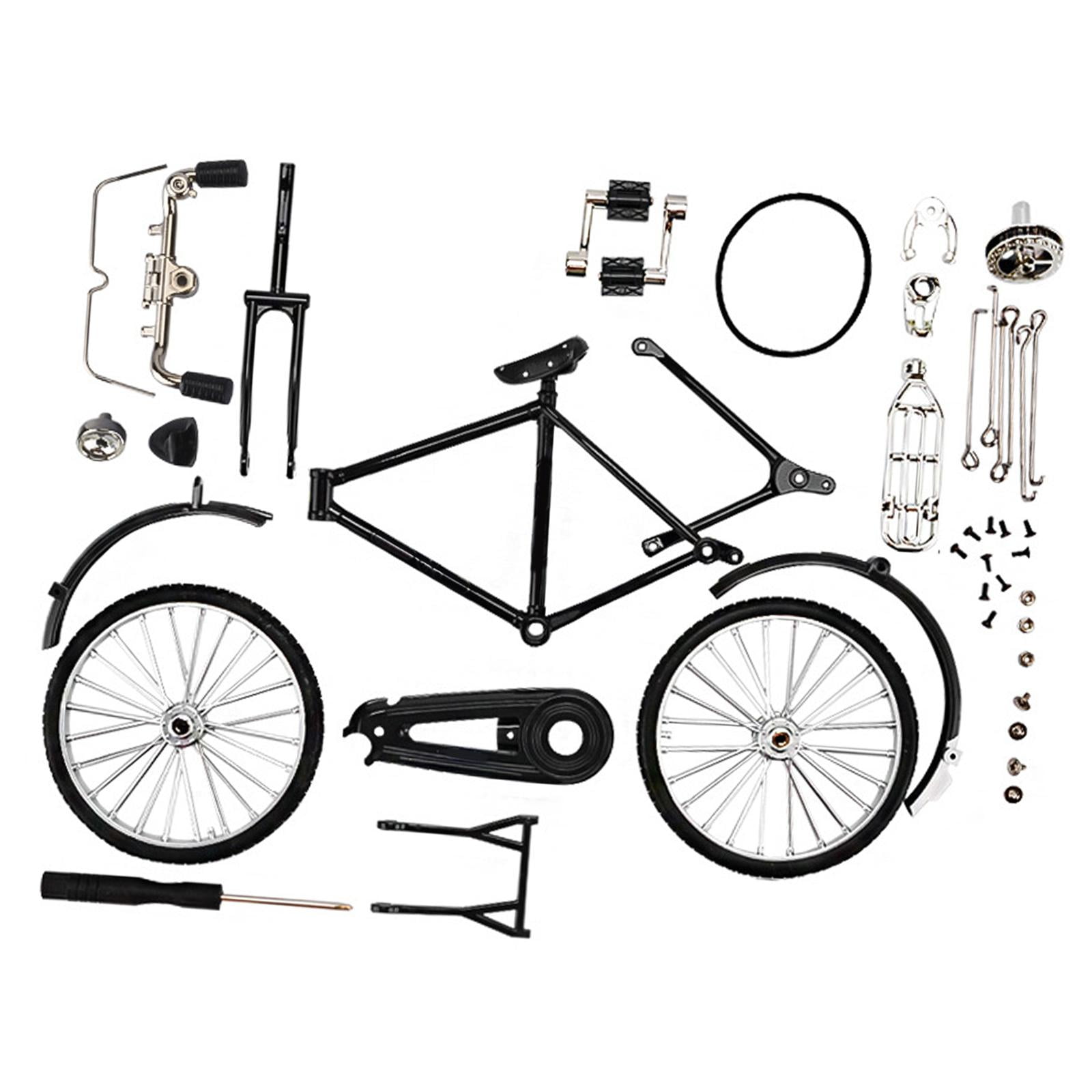 Magideal - Bicicletas Retro Adornos Suministros Decoración De Mesa Decoración De Dedos Decoración De Aleación Delicada Simulación Clásica Para Cumpleaños Montaña , Negro Desmontable