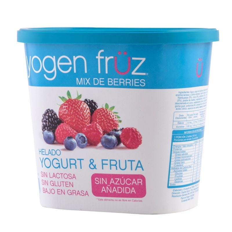 Helado De Yogurt Y Fruta Mix Berries Pote 800 ml Yogen Früz