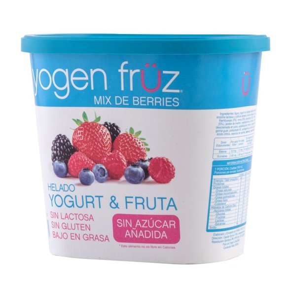 Helado de Yogurt y Fruta Mix Berries Pote, 800 ml